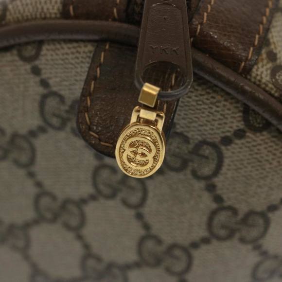 GUCCI GG Supreme Web Sherry Line Boston Bag Beige Red 24 02 007 Auth yk10839 - Picture 9 of 16